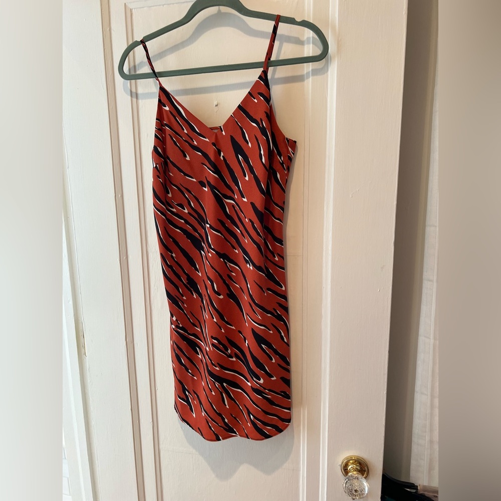 Naked Zebra orange and black dress Small